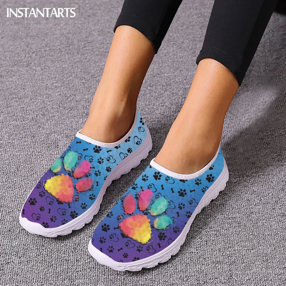 Dachshund Painting Mesh Sneakers Women Men Teenager Flat Shoes Non-Slip Casual Walking Shoes for Dogs Lovers Summer Tennis Flats