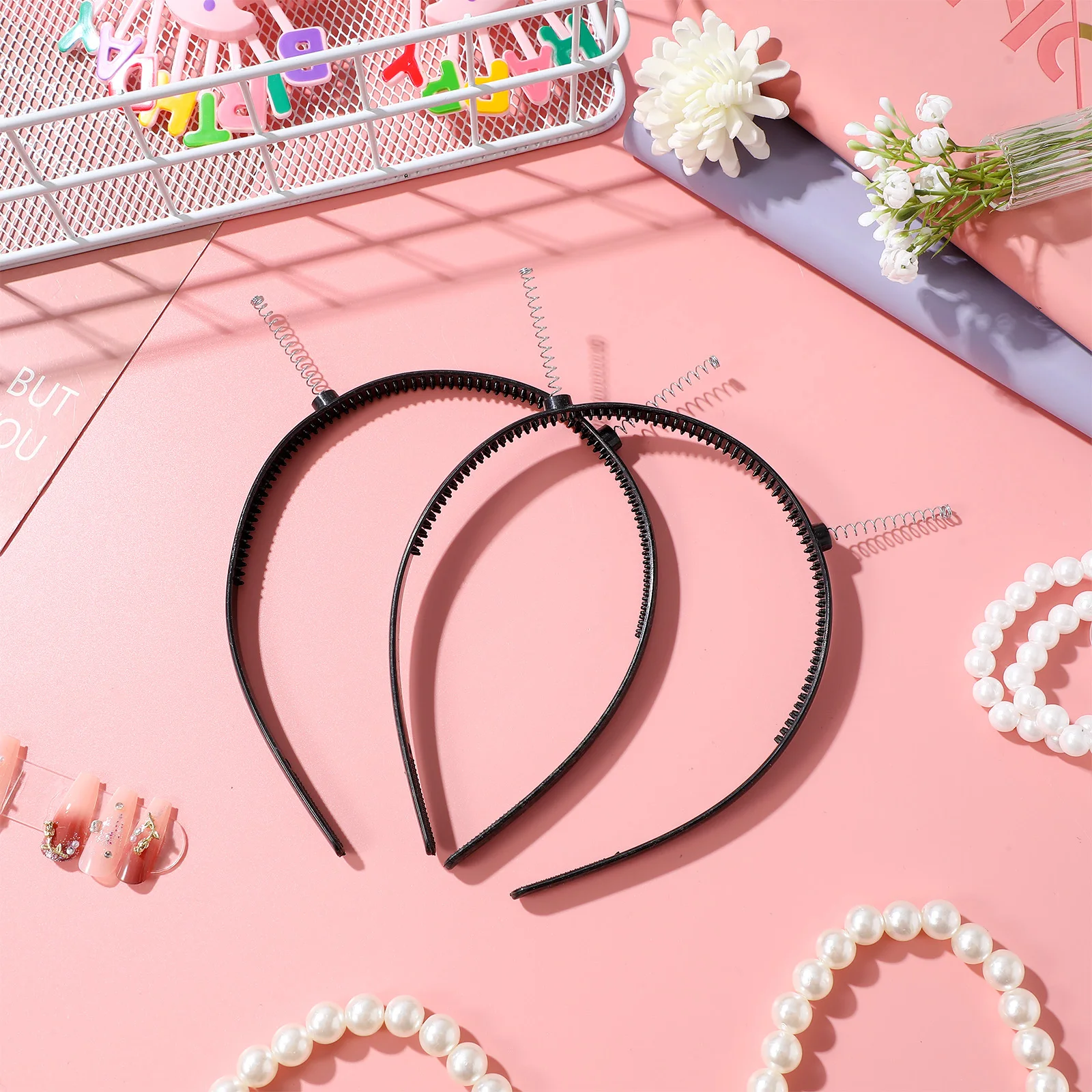 6 قطع من إطار عصابة الرأس DIY للنساء، مستلزمات صناعة الشعر، تصميم الأسنان، عصابة رأس بلاستيكية للشعر المجعد وغسل الوجه