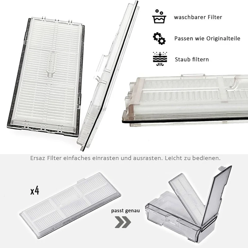 Сменный Набор для пылесоса Roborock S8 Pro Ultra, основная модель щетки с 1 двойной щеткой