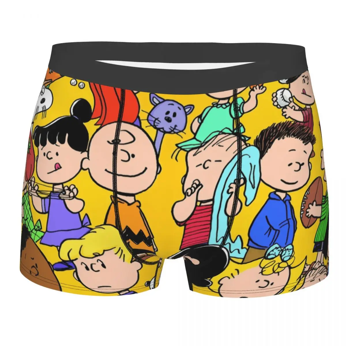 

Сексуальные мужские трусы-боксеры с принтом мультяшных персонажей Снупи и Вудсток, эластичные трусы-брифы