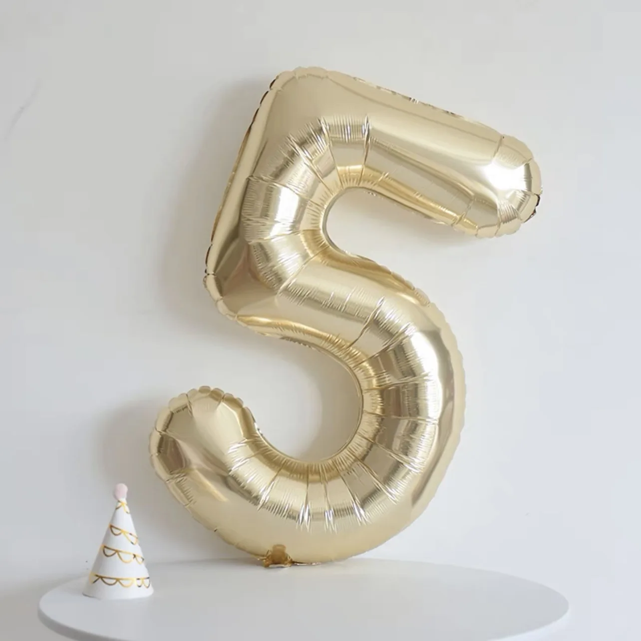 Geburtstagsballon mit Champagner-Gold-Zahlen, 101,6 cm, große Chrom-Gold-Zahlen-Folienballons für Geburtstag, Neujahr, Jahrestag, Dekoration – Detail 15