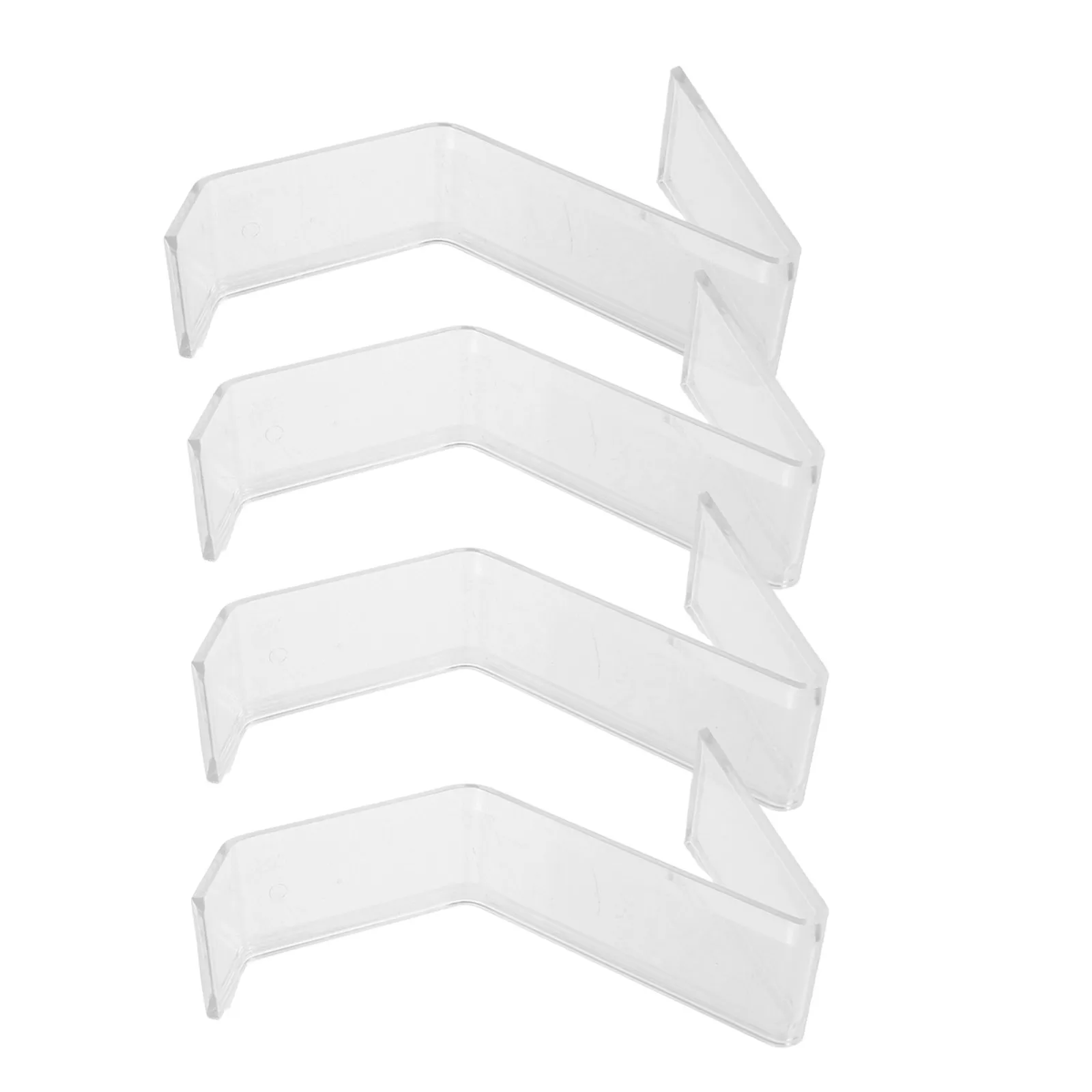 4Pcs Clear Acrylic Shoe Display Stand for Store Retail Sneakers Display Rack High Transparency Scratch Resistant Lightweight