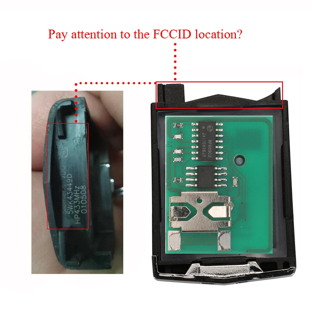 jingyuqin 3BTN Flip Car Remote Key Fob Do Mazda 5WK43449D /5WK43449E /5WK43449F 433MHz M2 Demio M3 Axela M5 Premacy M6 Atenza