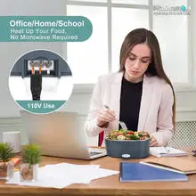 Homefish-ポータブル漏れ防止電気弁当箱、フードウォーマー、車または家庭用ヒーター、304ステンレス鋼ライナー、1.5 l、60w