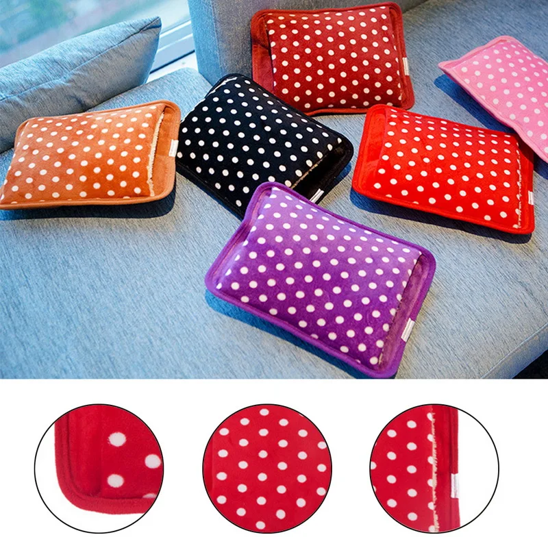 Creative Dot Hot Water Bag Electric Winter Hand Warmer Hot Water Bottle Hand Rechargeable Velvet Hot-water Bag EU Plug