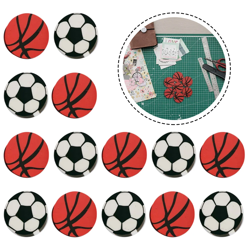 

60 Pcs Football Eraser Wear-resistant Pencil Erasers for Kids Delicate Basketball School Mini Household