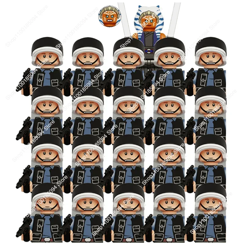 

Горячие игрушки, новые звездные войны, 21 шт., альянс Повстанков, клон, командир, Капитан Асока Тано, 501-й легион, блоки, минифигурки, игрушки