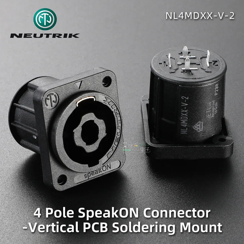 

Neutrik 4 Pole speakON PCB Panel Mount Board Connector 4 Poles Powercon Female Jack Socket XLR Audio Video Cable Wire Adapter