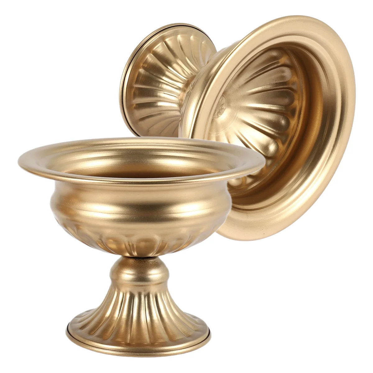 

A71Z Metal Elegant Wedding Centerpieces Vase for Wedding Party Decoration,Trumpet Vase for Anniversary Ceremony(Golden,2 PCS)