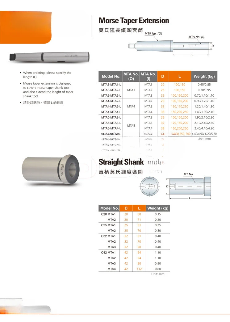 

Suitable for Anwei Mo Type Drill Bit Sleeve Mo Type Extension Straight Handle Mo Type Taper Sleeve MTA4-MTA3