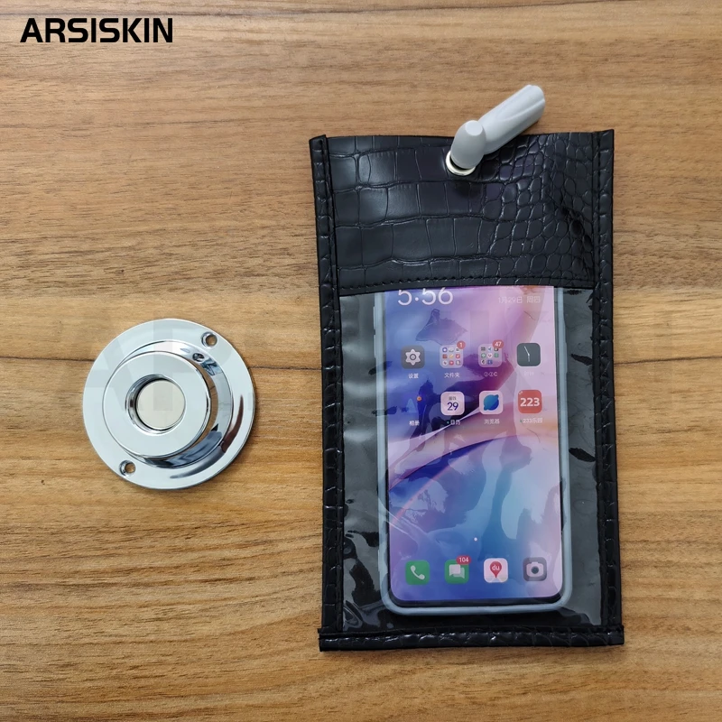 

100 Sets Reuse Anti Camera Bag No Photography Allowed Phone Bag No Picture Bag PU Leather Phone Pouch For Wedding Events