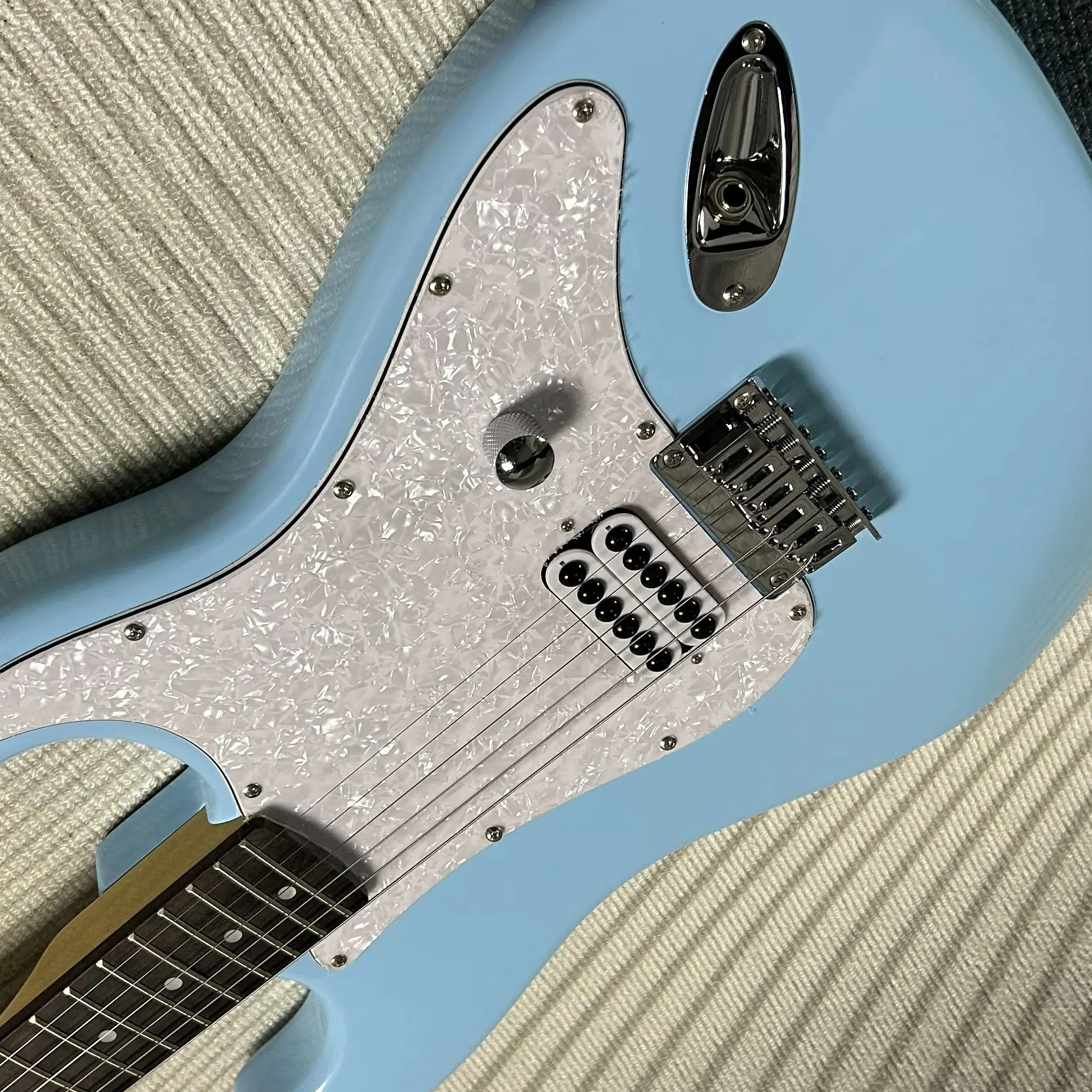 Hot Sale Electric Guitars - Blue Color - White Pearl Pickguard - Rosewood Fingerboard