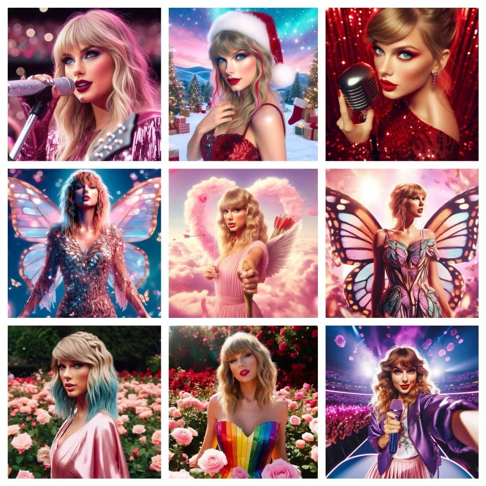 Taylor-Alison-Swift Star 5D DIY Square Diamond Painting Art Famous Singer Diy Cross Stitch Embroidery Handcraft Home Decor