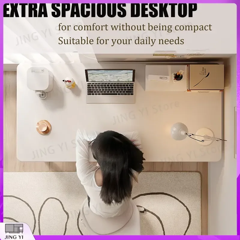 Gaming Computer Desk Ergonomic Adjustable Height PC Desk for Home Office Small Writing Study Table Workstation Laptop Desk
