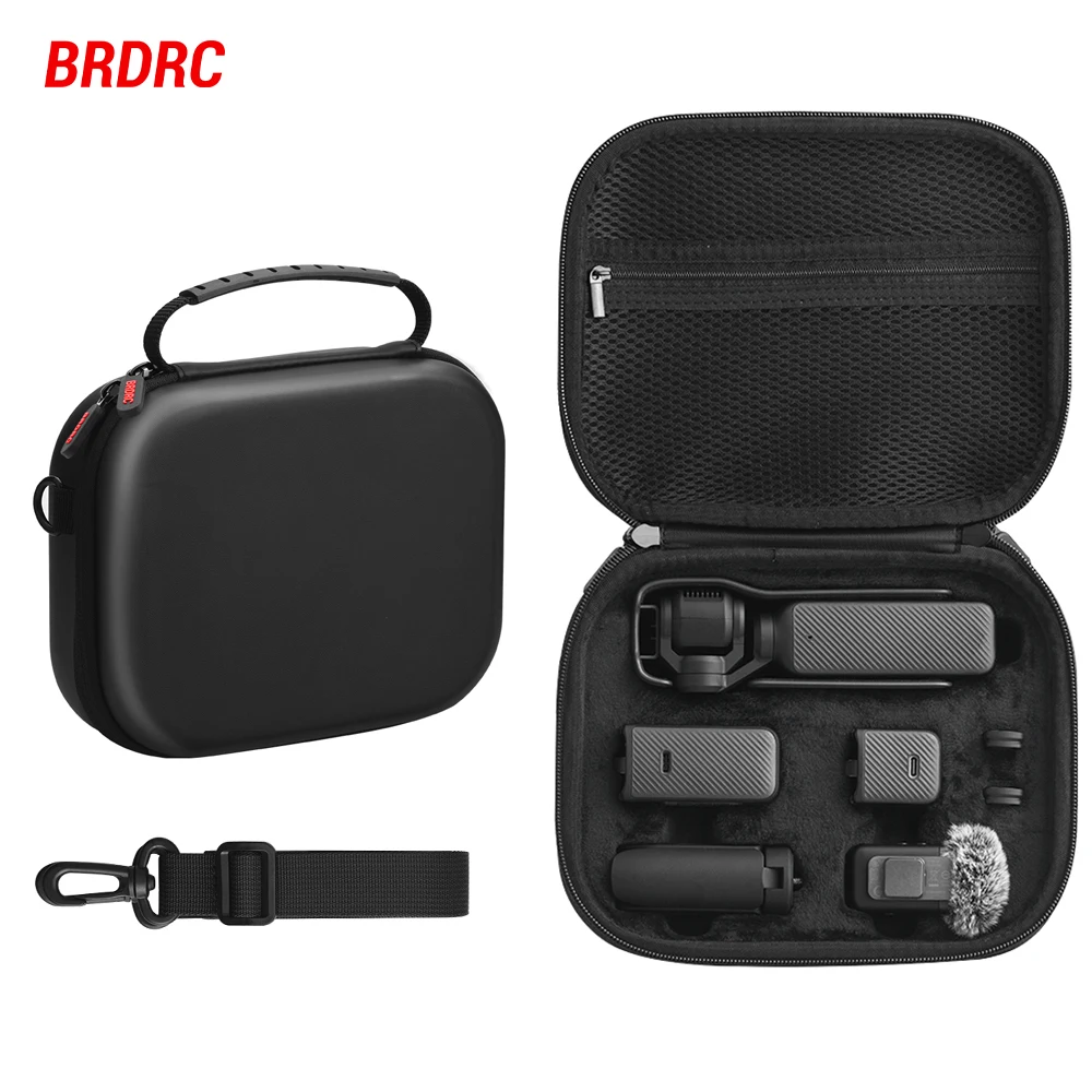 BRDRC Carrying Case for DJI Osmo Pocket 3 Camera Portable Handbag Shoulder Bag PU Suitcase for Pocket 3 Protect Accessories