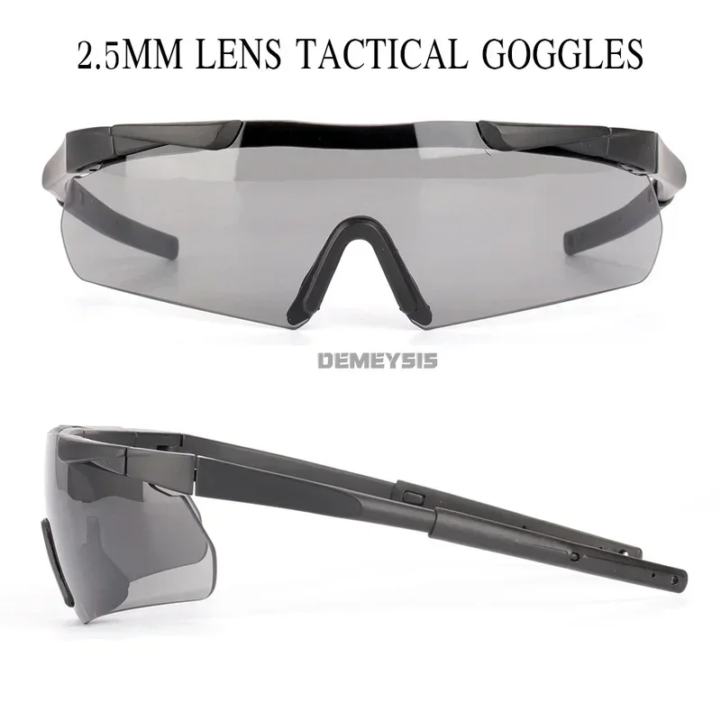 Gafas tácticas 3 lentes Windstop protección paintball y senderismo - imagen 2