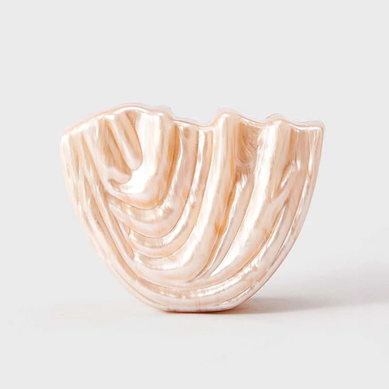 

2025 New Fashion Special Shape Shell Acrylic Evening Bag Brand Design Luxury Women Party Handbags Purse Wedding Crossbody Bag