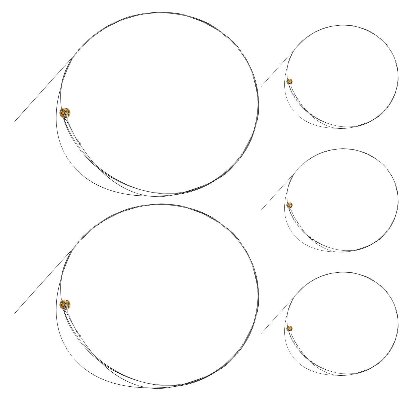 

5 Pcs Electric Guitar Strings Acoustic Spare Parts Silver Steel Wire Accessories