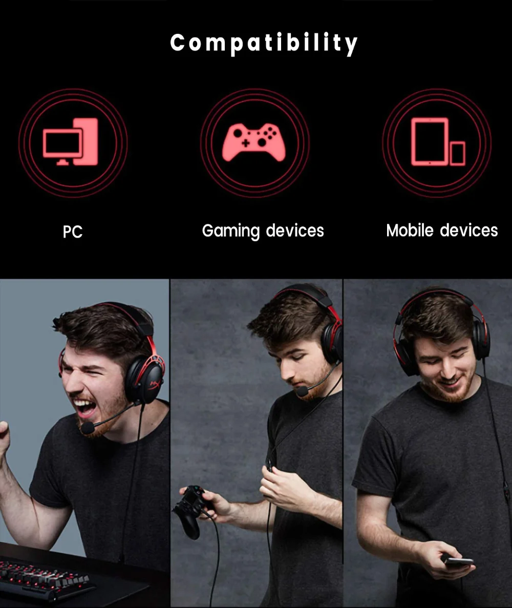 Braided Replacement Cable Extension Cord for Kinston HyperX Cloud Mix Alpha Gaming Headsets With Mute Function Volume Control