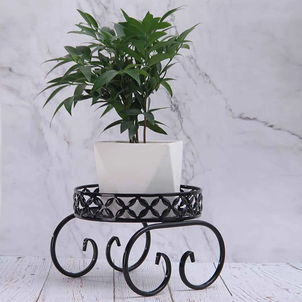 Metal Plant Stands, Planters Stands, Flower Pots Holder For Floor And Table Decoration Double Braces Legs