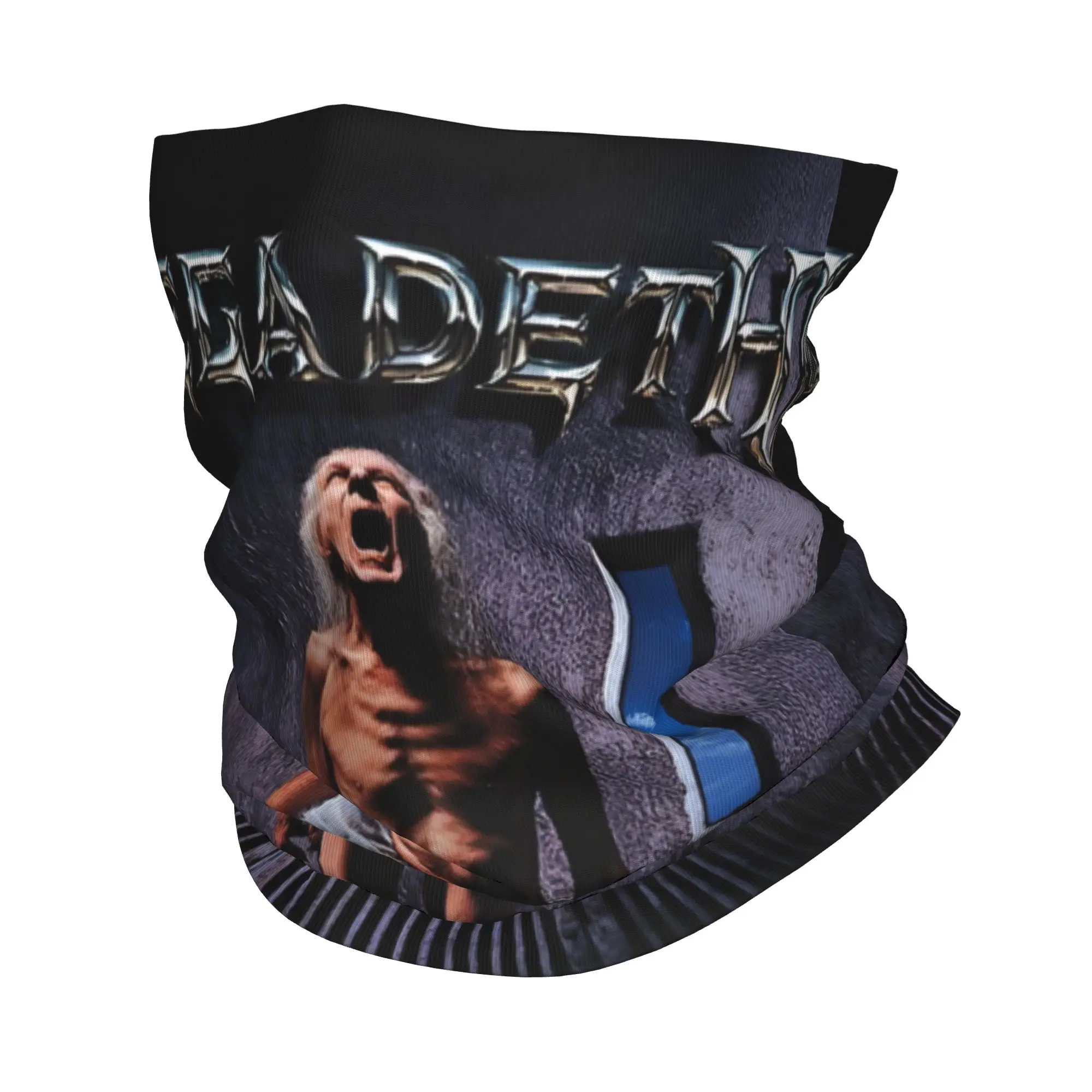 Custom Retro Heavy Metal M-Megadethes Neck Gaiter Men Women UV Face Shield Winter Music  Bandana Scarf for Cycling
