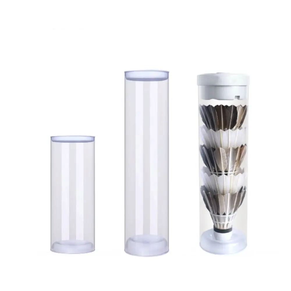 Acrylic Badminton Ball Holder Transparent Lightweight Shuttlecock Organizer Tube Training Practice Compact