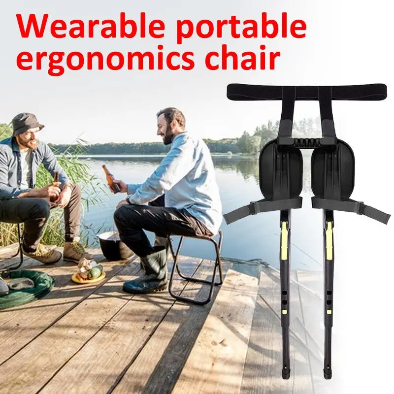 Chairless Chair Chairless Chair Leg Brace Ergonomic Wearable Leg For Outdoor Activities Lightweight Fishing Stool For Barbers