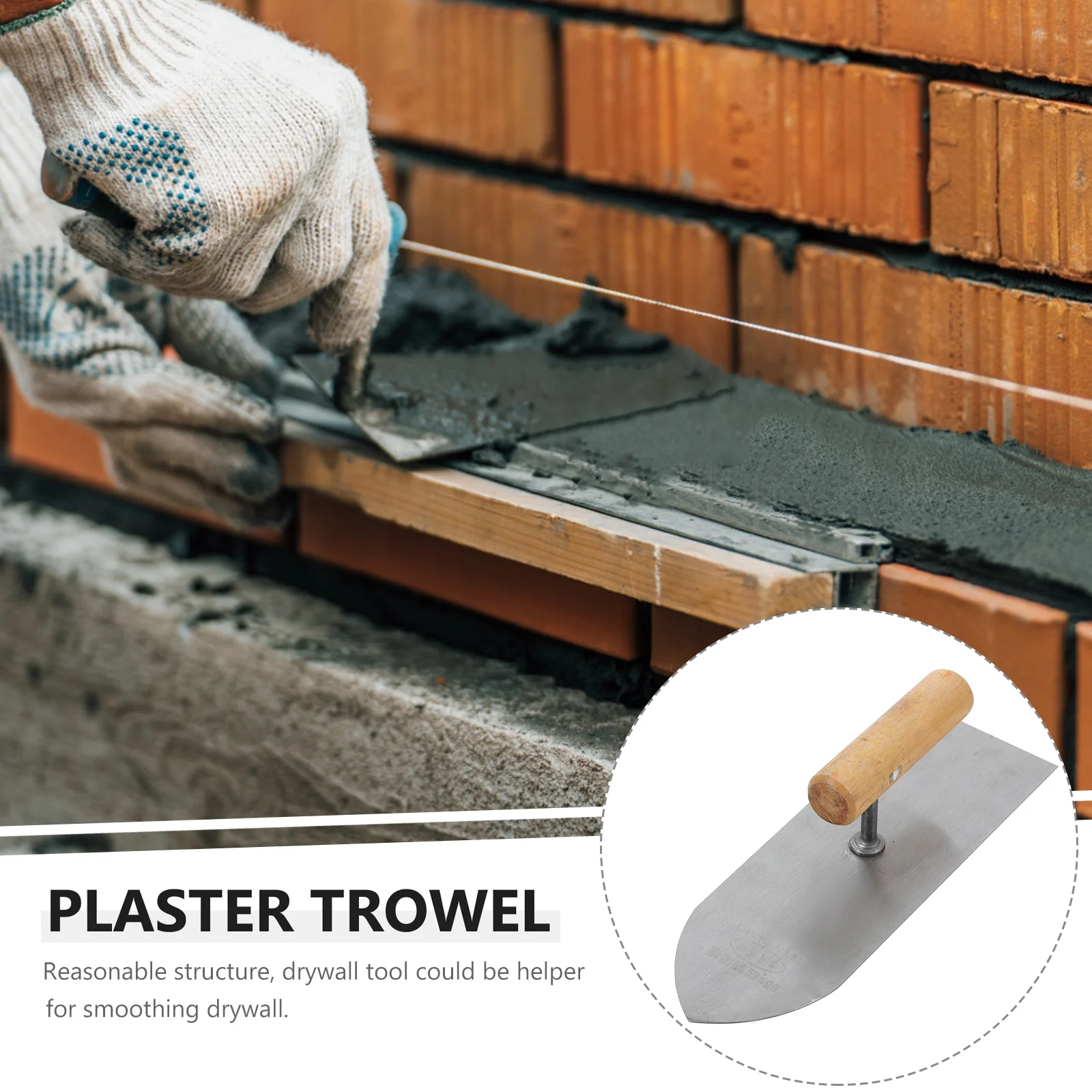 Drywall Trowel Finishing Trowel Tool Steel Trowel Wood Handle Plastering Trowel cement tools hand trowel