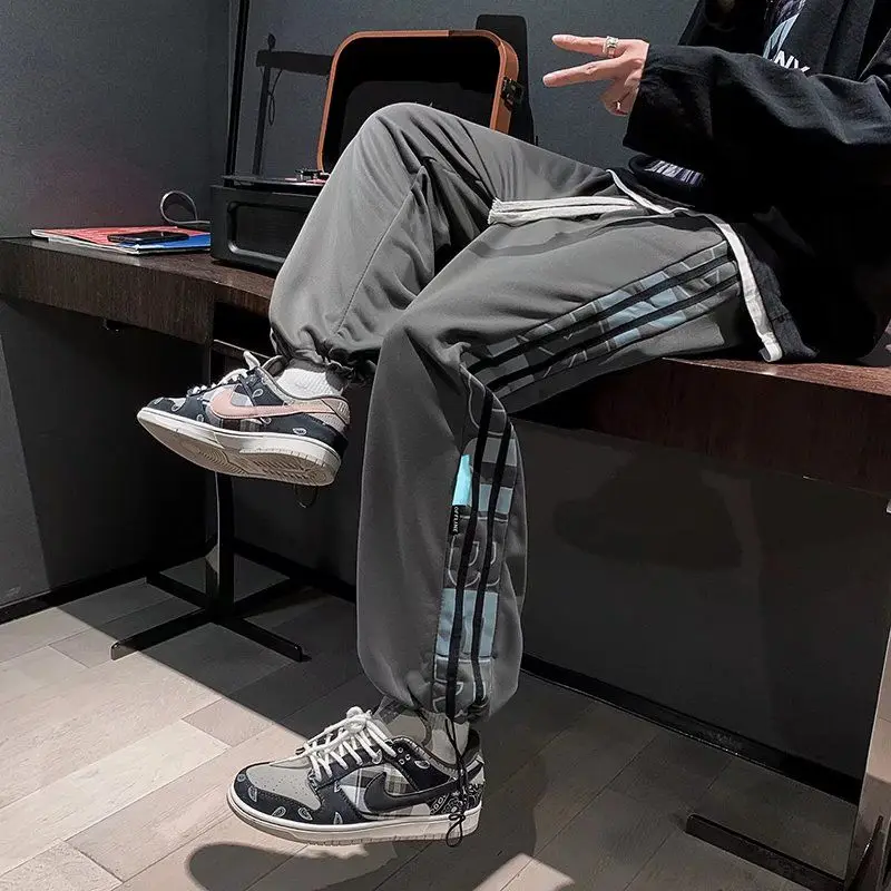 High Street Vibe Pants Men'S And Women'S Fashion Sports Casual Pants Legged Wide Legged Floor Pants 2022 New