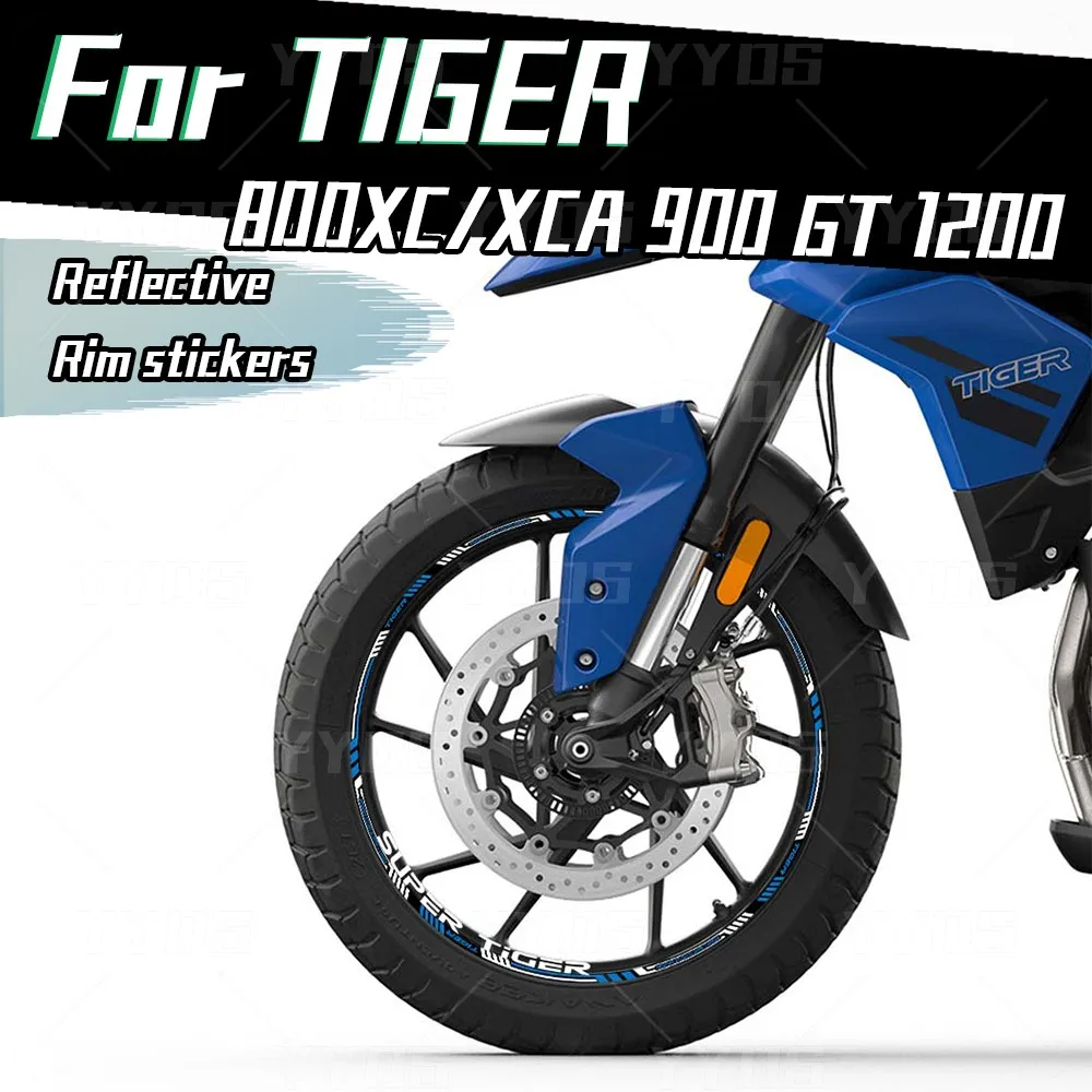 

Reflective Motorcycle Wheel Stickers Vinyl Decal Tape Accessories For Tiger 900 GT Pro 900 Rally Pro 1200 tiger 800 XC XCA