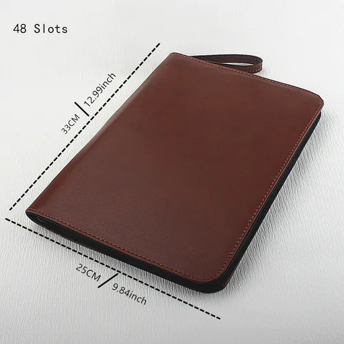 Imagen 2 del producto 10 24 36 48 Bolígrafos Estuche impermeable de cuero PU Organizador de almacenamiento