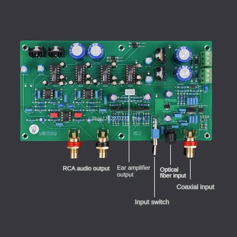 PCM56 *2 Classic HIFI Decoder Board Fiber Coaxial Input RCA Output 16BIT 48K More than TDA1541