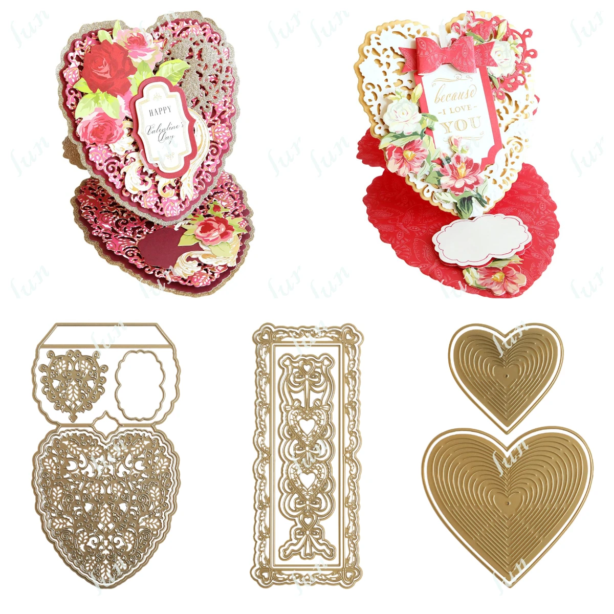 

Valentine Easel Card Die Cutting Dies DIY Molds Scrapbooking Paper Making Cuts Crafts Template Handmade Card Big Die