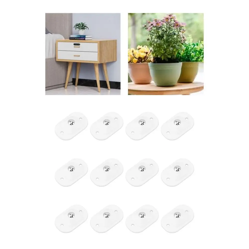 12pcs Adhesive Wheel Black Self Adhesive Caster Wheels Smooth Rotation Easy Install Mini Swivel Wheels Slider Rollers Air Fryer