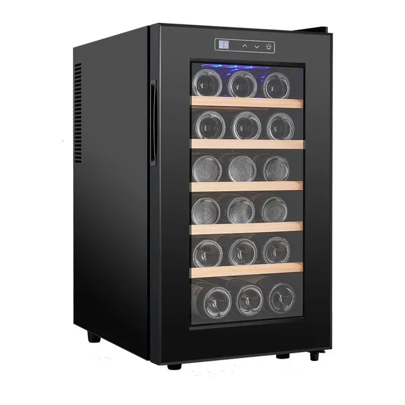 

【Hot Sale】 18 Bottle Wine Cooler Refrigerator , Quiet Freestanding Wine Fridge For Home/Office, 12℃-18℃ Adjustable Temperature,G