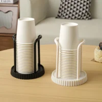 Kitchen Paper Cup Holder Disposables Cups Picker Multifunctional Desktop Cup Storage Rack Household Coffee Cup Holder for Home