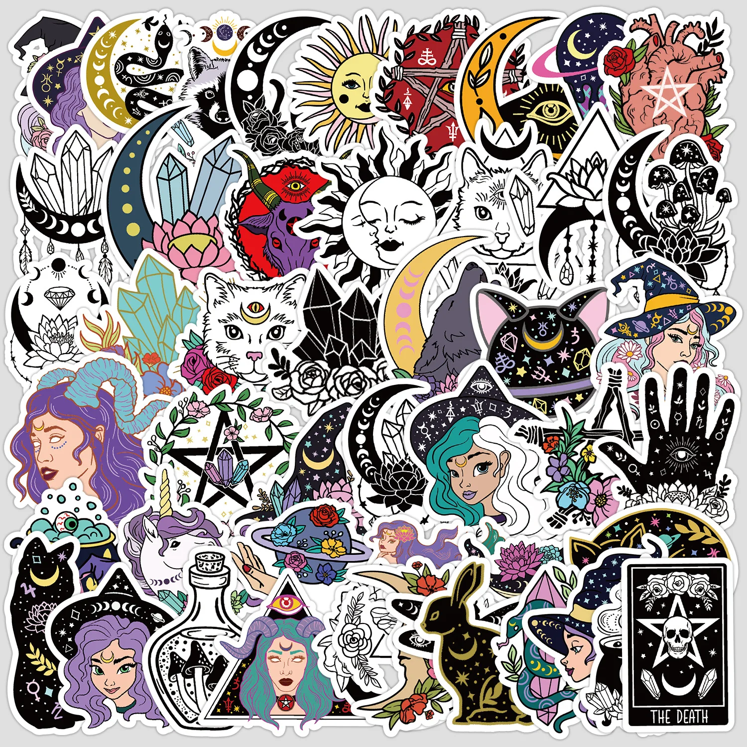 

10/30/50PCS Nordic Mysterious Wizard Sticker Cool Personalized Creative Graffiti DIY Water Cup Laptop Waterproof Decal Kids Toy