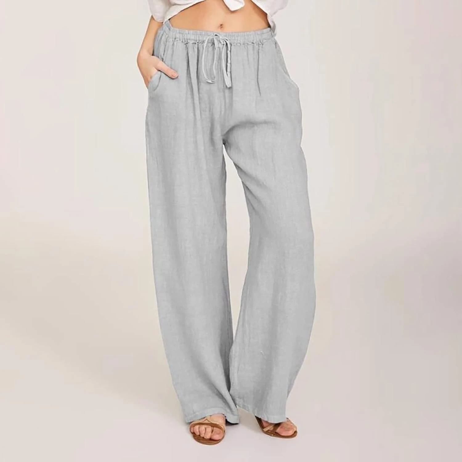 hese versatile and chic high-waisted palazzo pants. Elevate your look with these trendy and flattering wide-leg palazzo pants. P