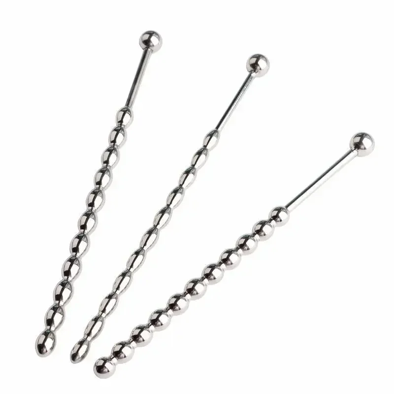 6/8mm Stainless Steel Urethral Stimulator Sounding Beads Ultimate Penis Plug Shock Male Pleasure Premium Massage Wand Sex Toys