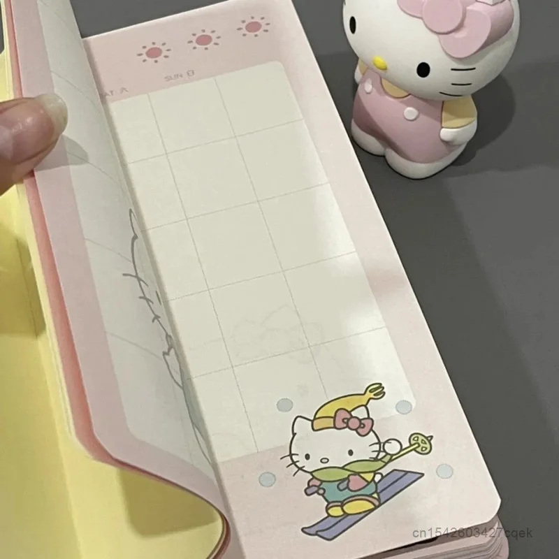 Sanrio Hello Kitty Cute Printed Page Notebook Y2k Aesthetic Mini Portable Diary Cartoon Stationery Supplies Study Plan Note Book