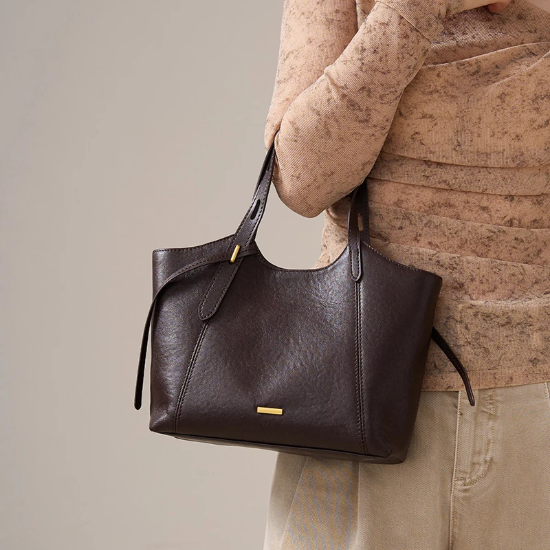Women's Genuine Cowhide Leather Luxury Tote Shoulder Bag Pebbled Leather Multi Color Top Handle Crossbody Bag with Gold Hardware