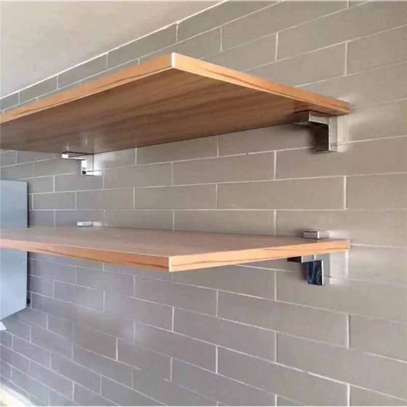 

4Pcs Solid Metal Adjustable Wood/Glass Shelf Bracket Wall Mount-ABLI