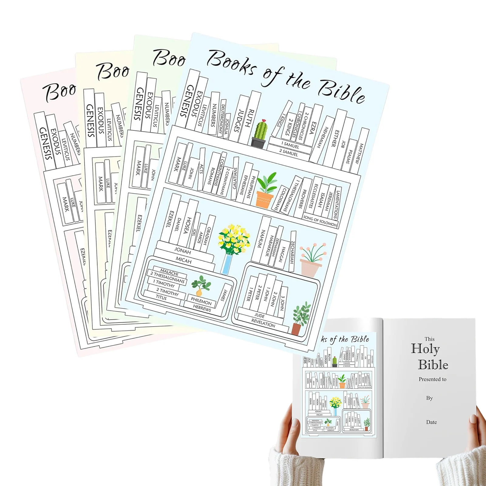 ملصقات الكتاب المقدس 8 أدوات تعليمية وقراءة ملصقات مذكرات مسيحية للأطفال ملصقات تعلم التقدم أداة التعلم