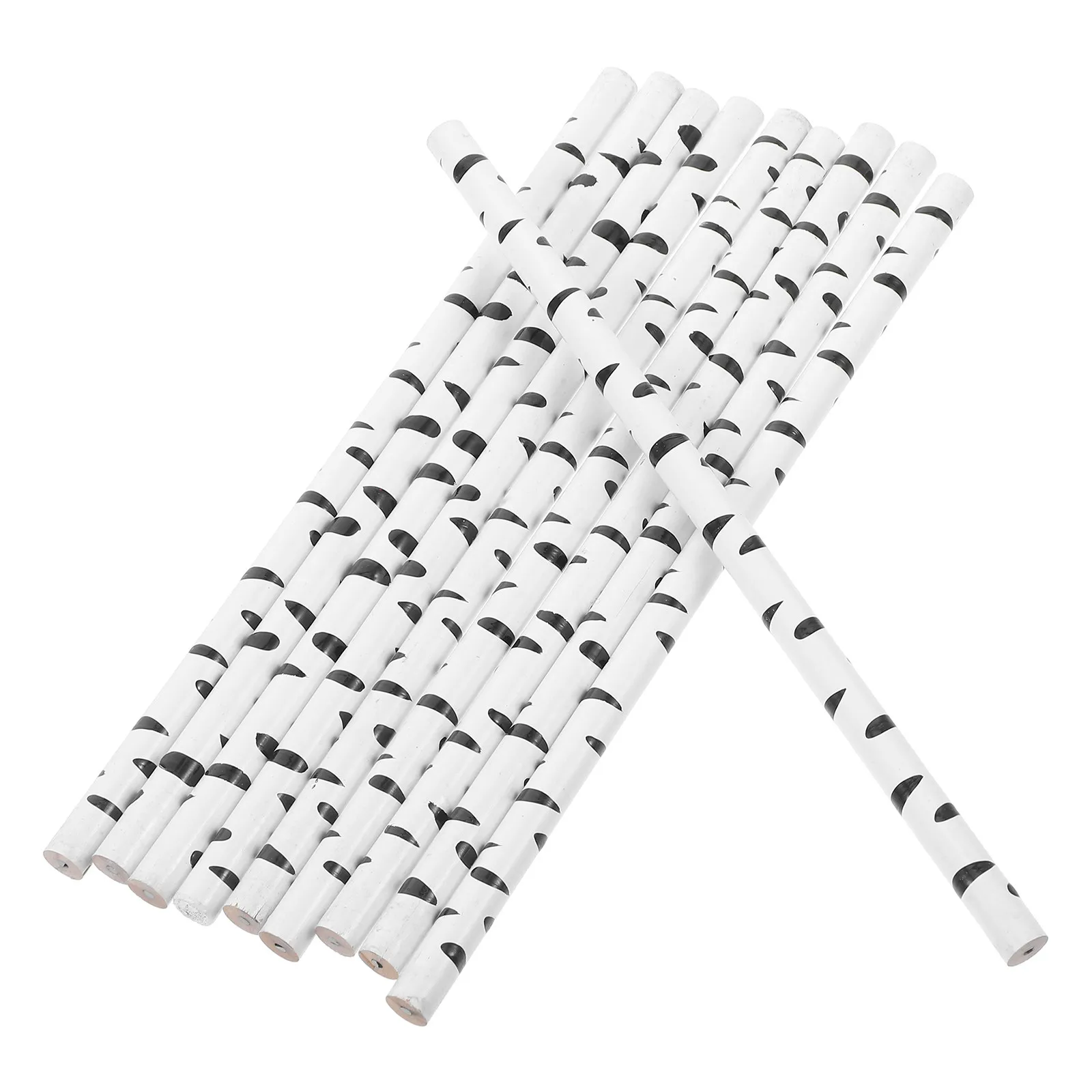 10Pcs Wooden Jungle Animal Pencils Handpainted Detailed Patterns Round Ergonomic Shape Writing Drawing Pencils Easter