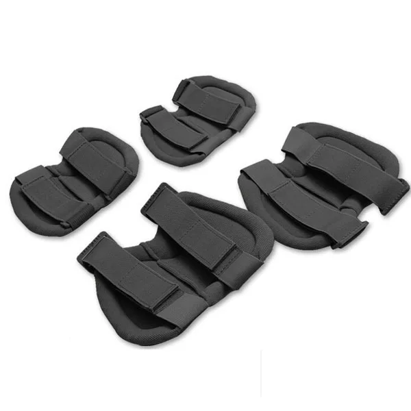 

4pcs Black Knee Elbow Pads Set 19.5*16Cm 16*14Cm Durable Nylon Adjustable Strap For Outdoor Sports Skating Cycling