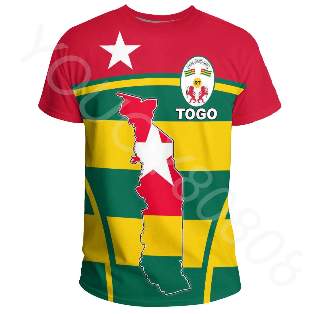 

New African Zone Clothing T-Shirt Casual Sweatshirt Print Street Style Togo Event Logo T-Shirt Men's and Women's Tops