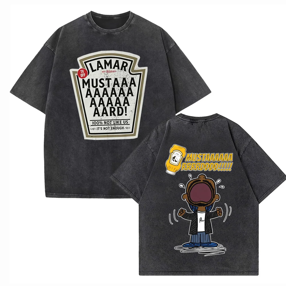 Kendrick Lamar Mustard Shirts Men Women Harajuku Cotton Vintage T-Shirts