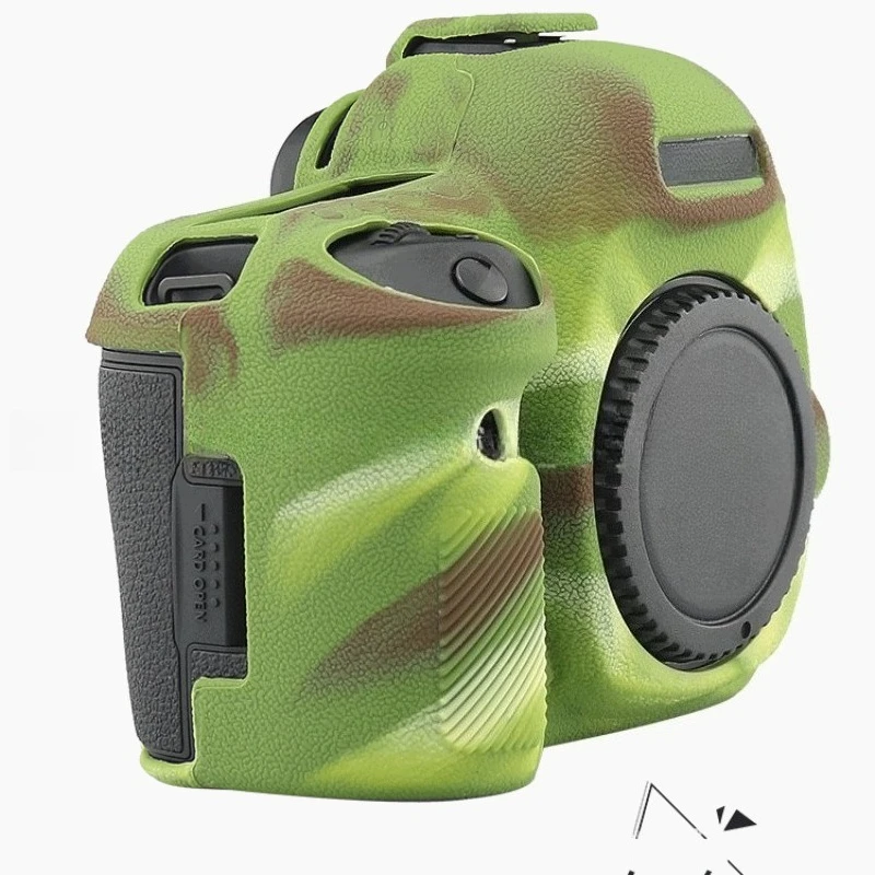 

SLR camera silicone sleeve For Canon 5D Mark IV 5D4 camera silicone sleeve soft rubber sleeve soft case bag + free tempered film