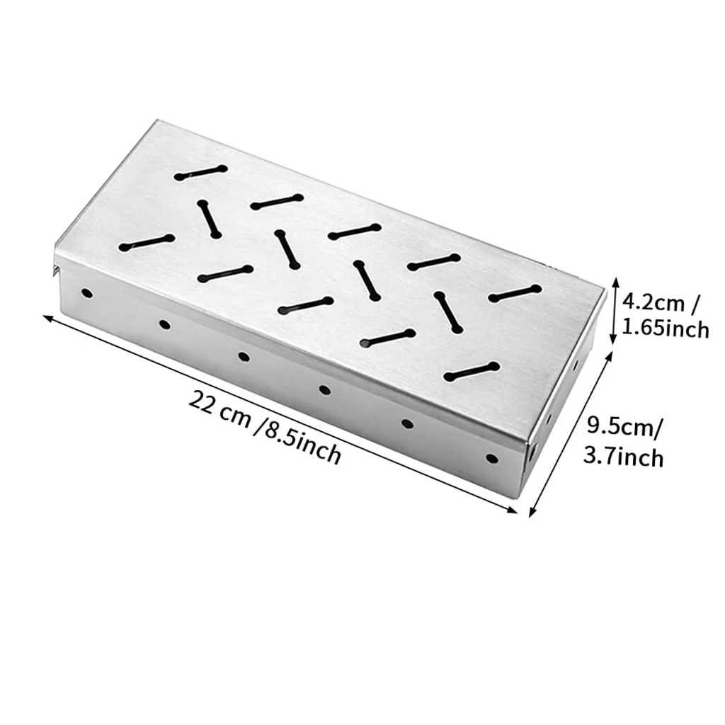 D2 Houtsnippers Bbq Grill Roker Box Barbecue Grill Vlees Doordrenkte Rook Bbq Accessoires Toevoegen Smokey Smaak Op Gas Of Houtskool Grills