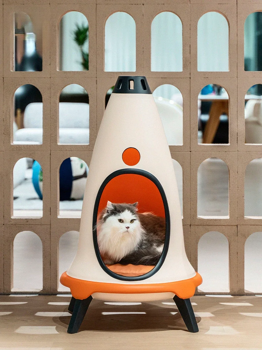 Rocket Series-Original Cat House Large Indoor Cat Hiding House Environmentally Friendly PETG Material Pet Furniture